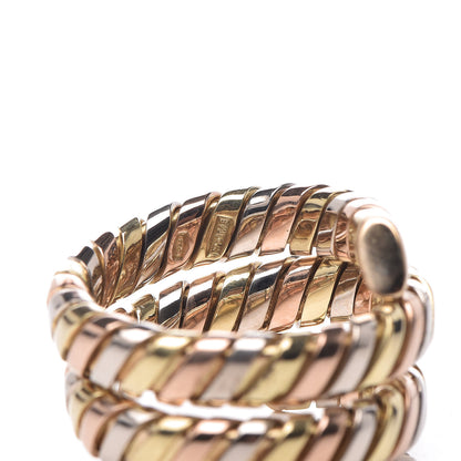Bulgari 18K Rose Yellow White Gold Tubogas Ring 53 6.5 5 of 5