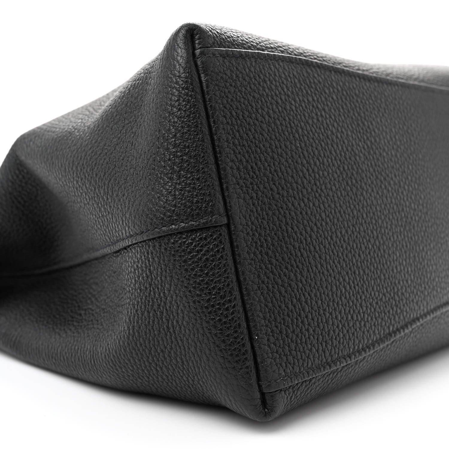 Prada Vitello Phenix Embossed Logo Hobo Black 8 of 10