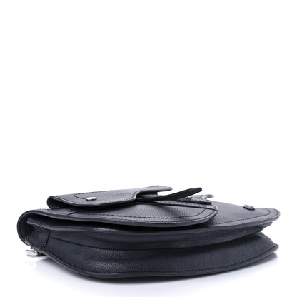Christian Dior Grained Calfskin Saddle Messenger Bag Navy Blue 3 of 9