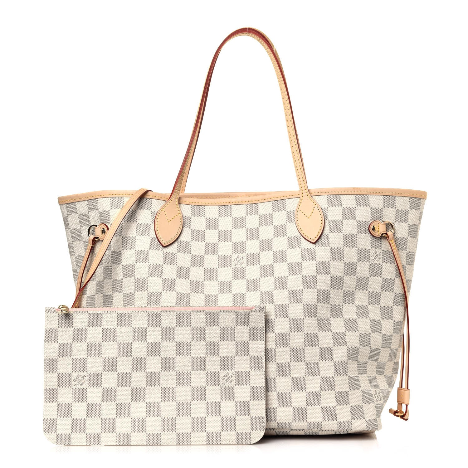 Louis Vuitton Damier Azur Neo Neverfull MM Rose Ballerine 1 of 13