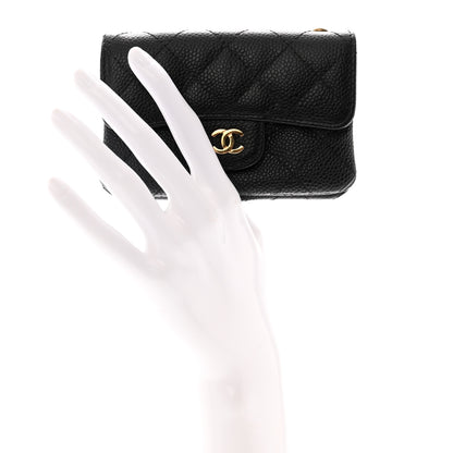 Chanel Caviar Quilted Flap Zip Card Holder Black 2 of 8