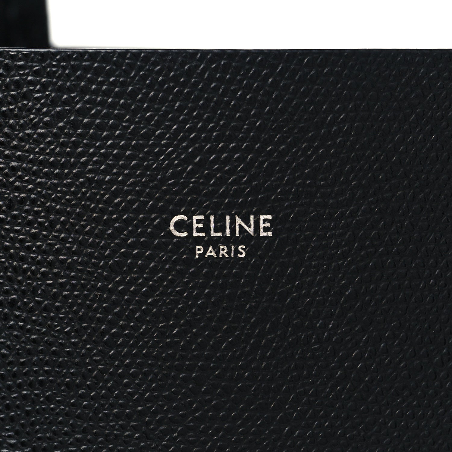 Celine Grained Calfskin Small Vertical Cabas Black 6 of 10