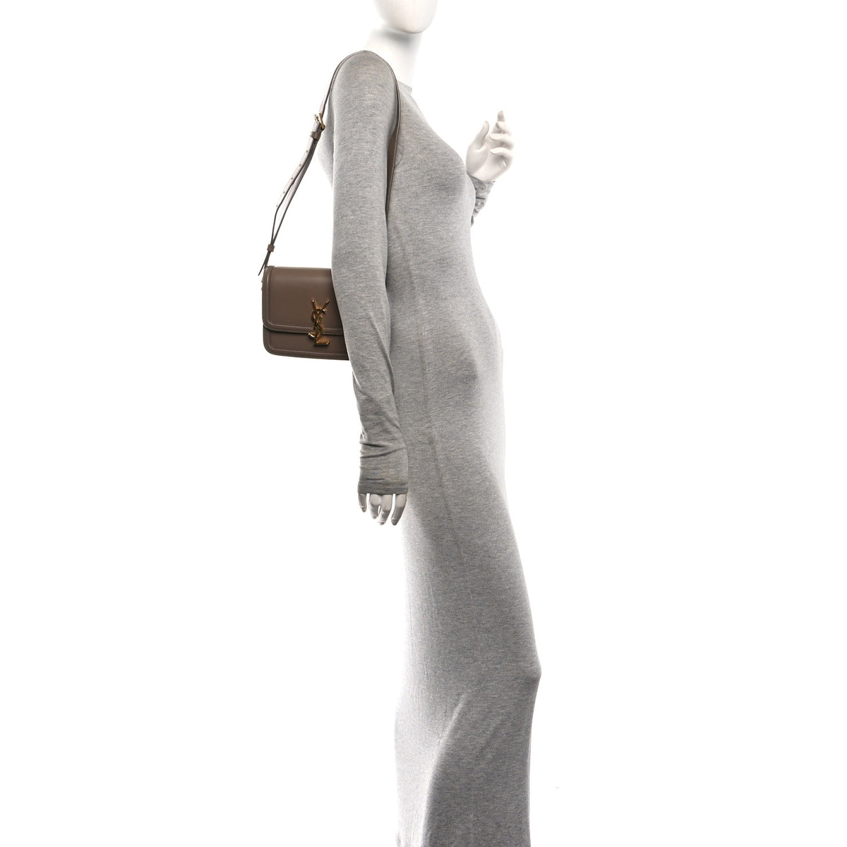 Saint Laurent Smooth Calfskin Small Solferino Satchel Natural Tan 2 of 11