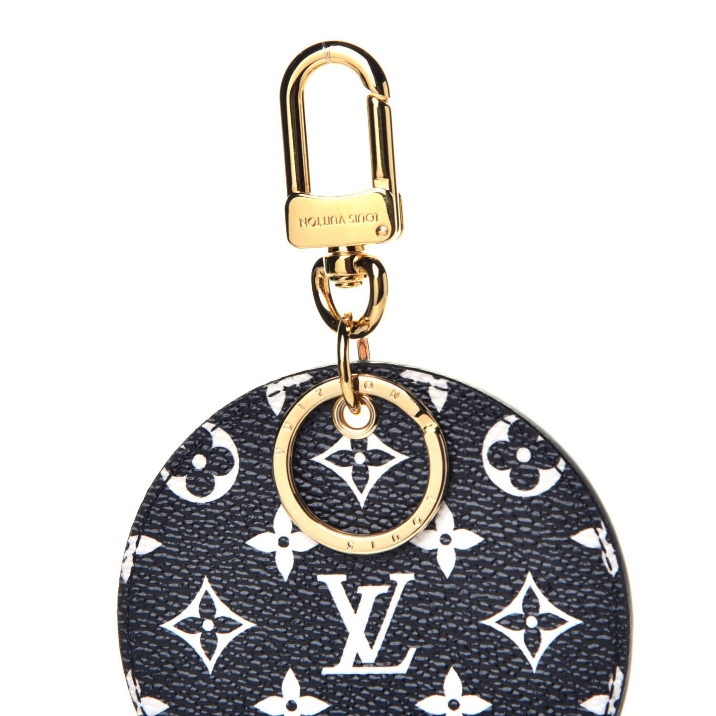 Monogram Giant Crafty Illustre Bag Charm Key Ring Creme Rouge Black