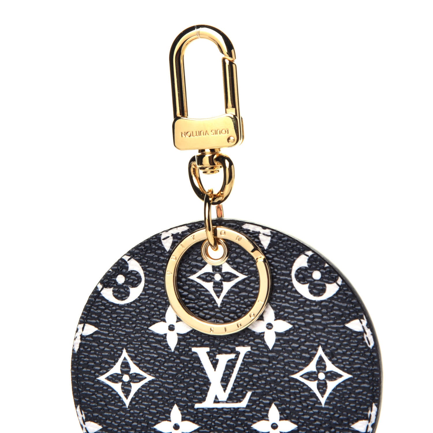 Louis Vuitton Monogram Giant Crafty Illustre Bag Charm Key Ring Creme Rouge Black 3 of 4
