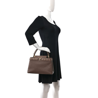 Louis Vuitton Taurillon Lambskin Capucines PM Taupe 2 of 8