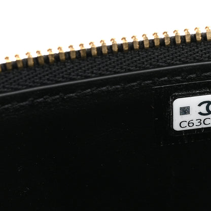 Chanel Calfskin Crocodile Embossed Crococo Small Top Handle Vanity Case With Chain Black 7 of 11