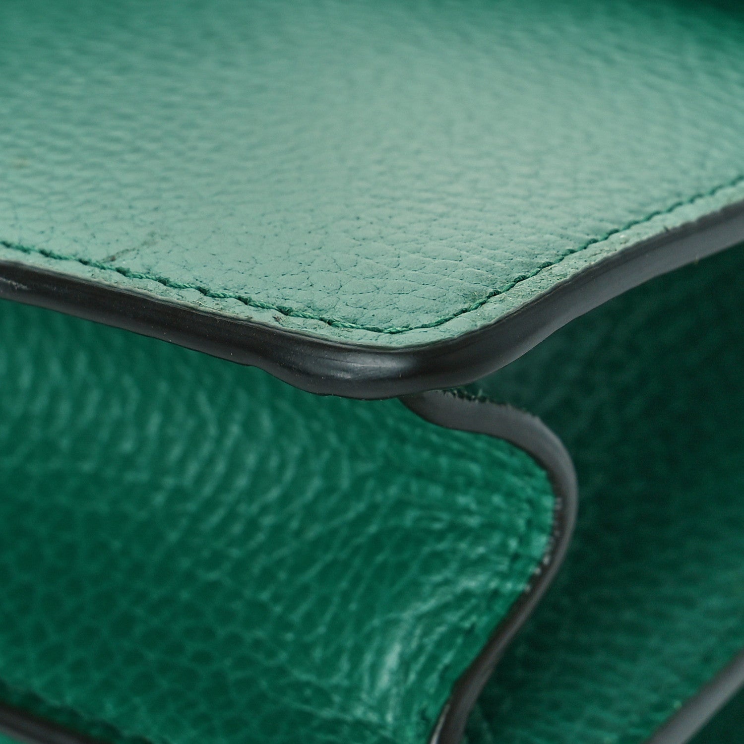 Gucci Dollar Calfskin Crystal Web Medium Dionysus Bamboo Top Handle Bag Emerald 9 of 9