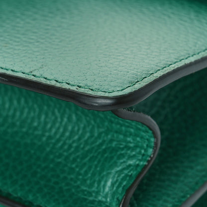 Gucci Dollar Calfskin Crystal Web Medium Dionysus Bamboo Top Handle Bag Emerald 9 of 9