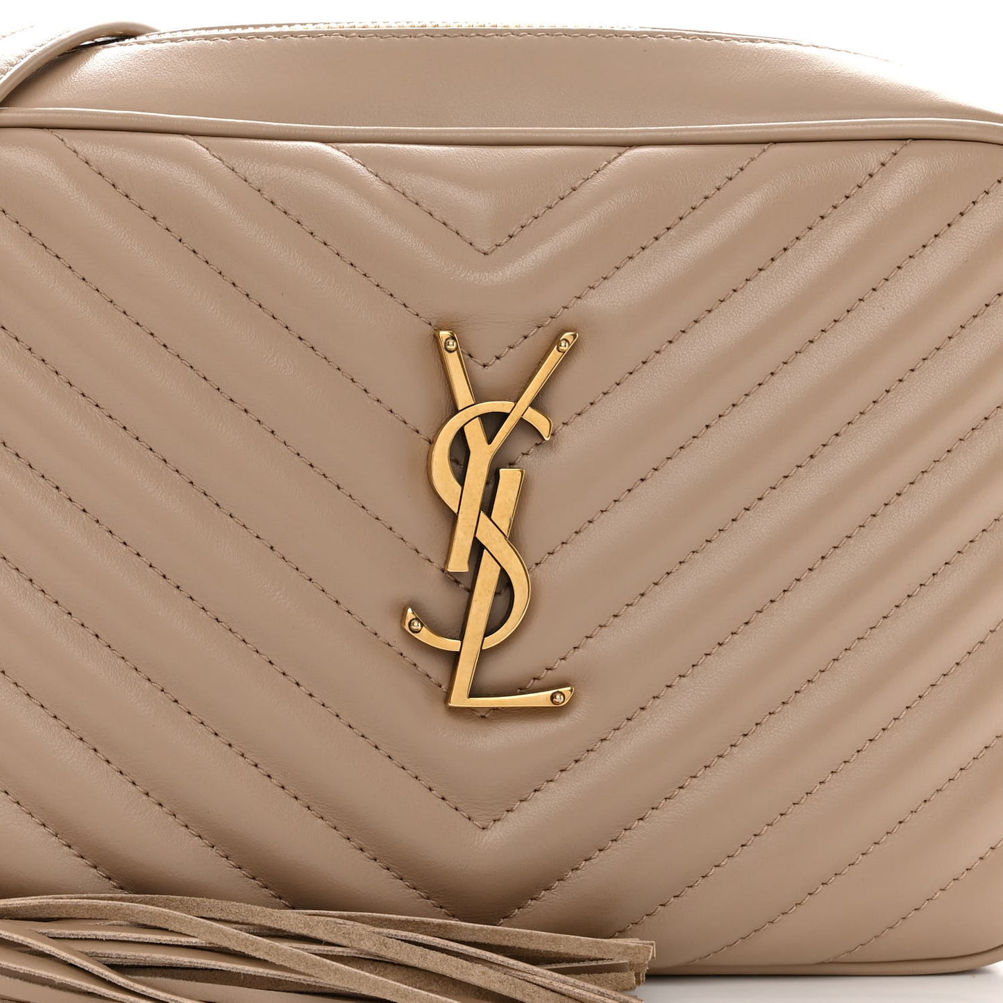 Calfskin Matelasse Monogram Lou Camera Bag Dark Beige
