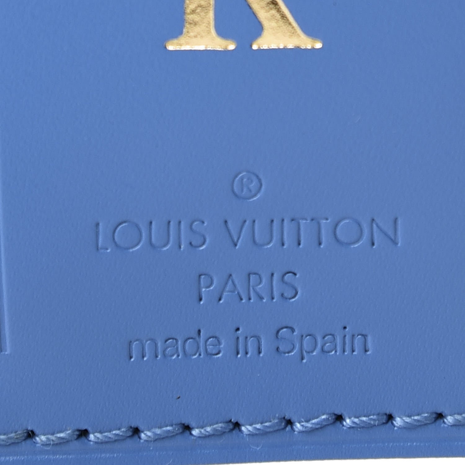 Louis Vuitton Calfskin Luggage Tag Blue 4 of 4