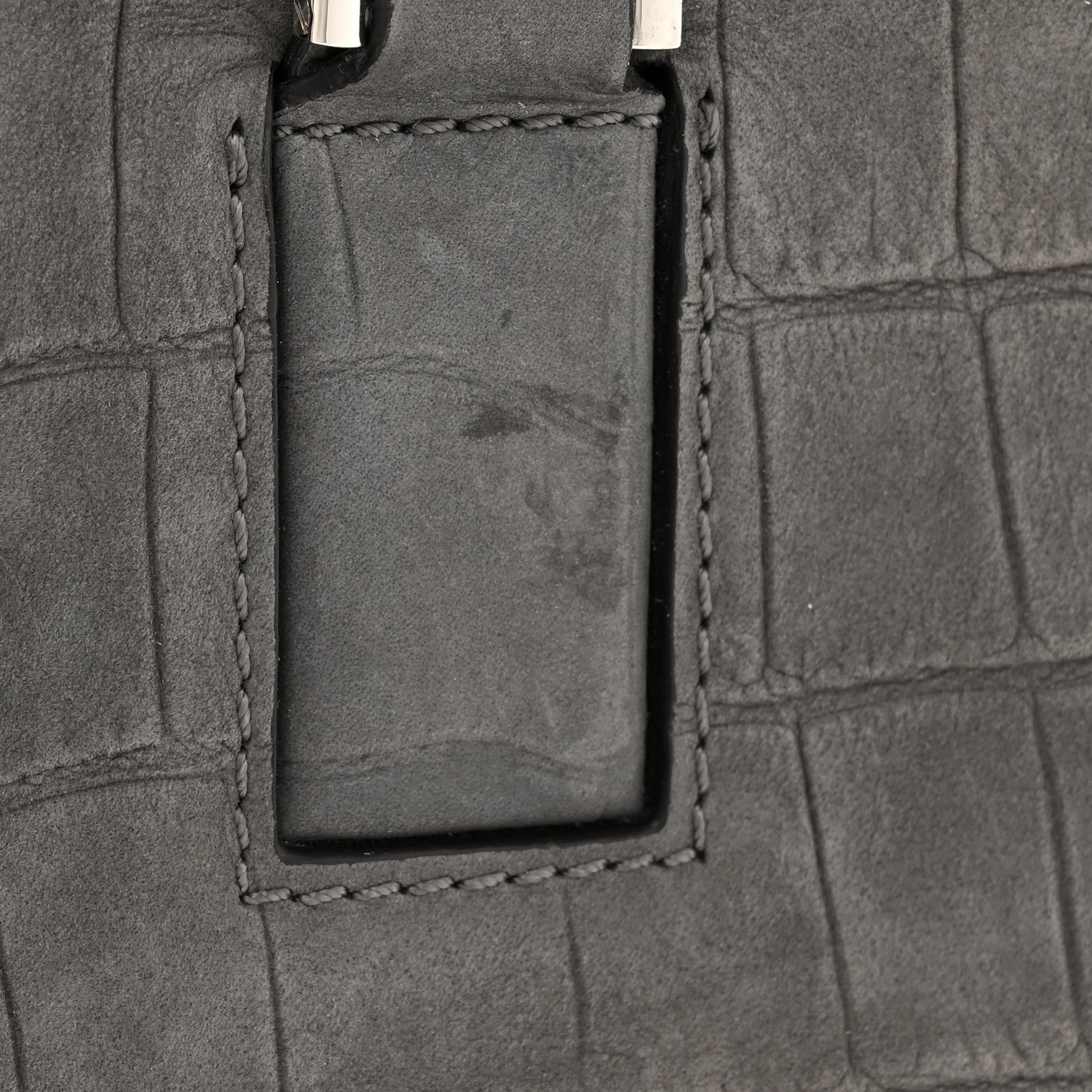 Mulberry Nubuck Crocodile Embossed Small Roxette Grey 11 of 16