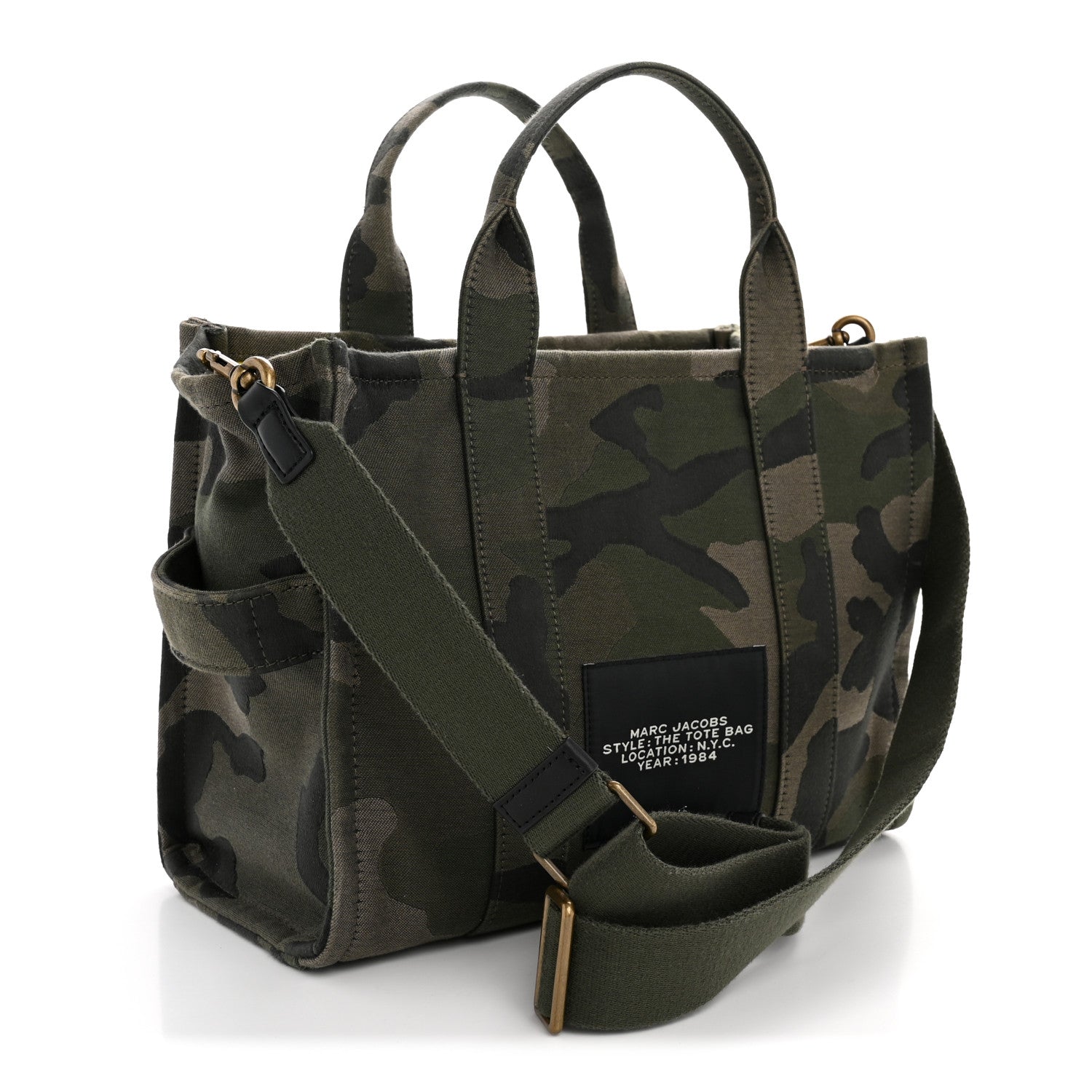 Marc Jacobs Canvas Camouflage Medium The Tote Bag Khaki 3 of 13