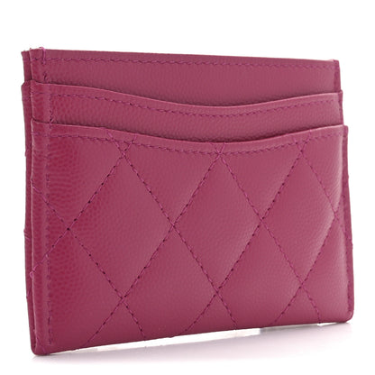 Chanel Caviar Quilted Card Holder Fuchsia 3 of 9