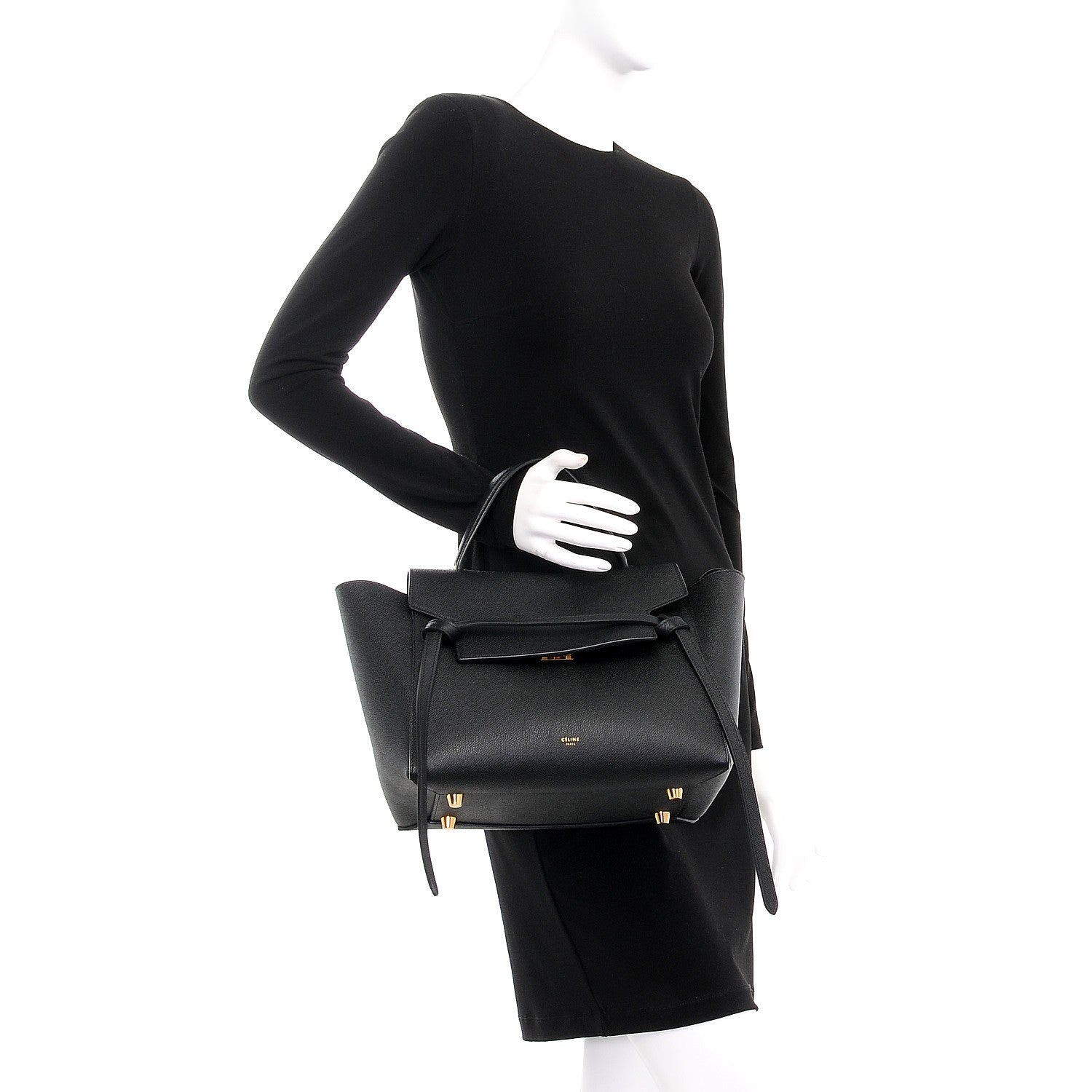 Celine Grained Calfskin Mini Belt Bag Black 3 of 9