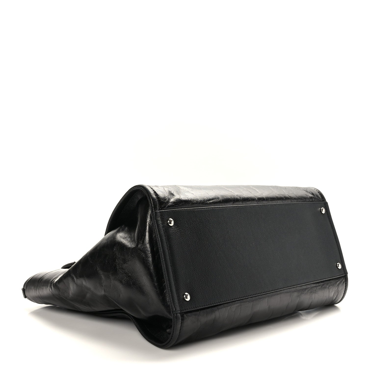Chanel Glazed Calfskin Medium Deauville Tote Black 4 of 10