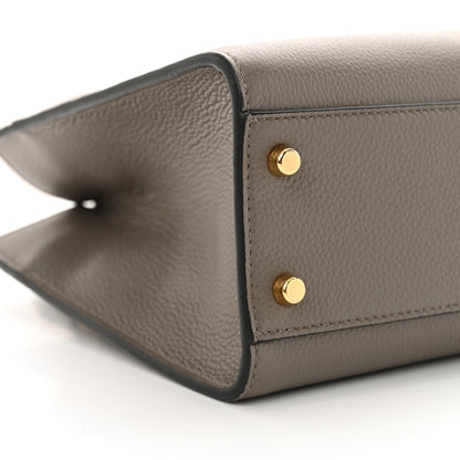 Versace Grainy Calfskin Virtus Top Handle Tote Grey 8 of 10