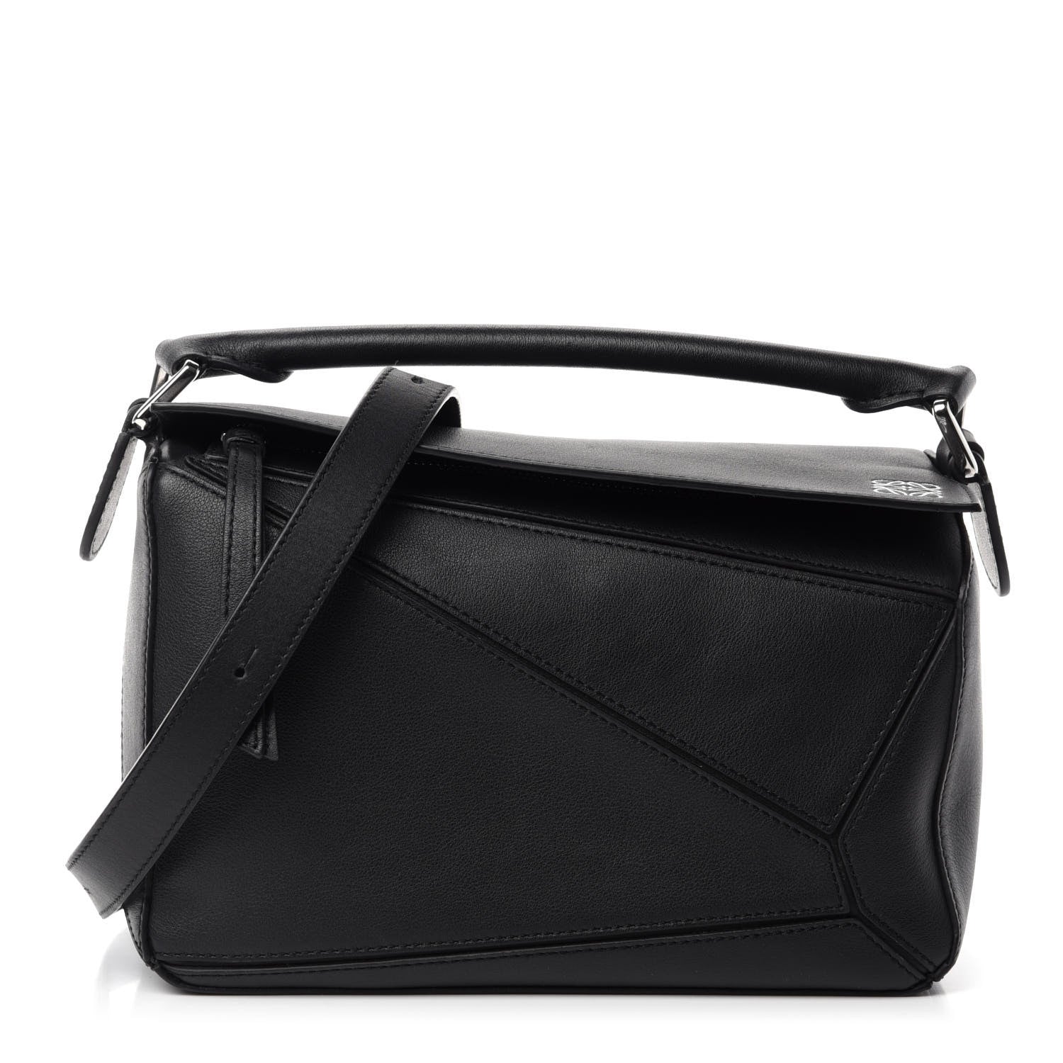 Loewe Calfskin Small Puzzle Bag Black 1 of 10