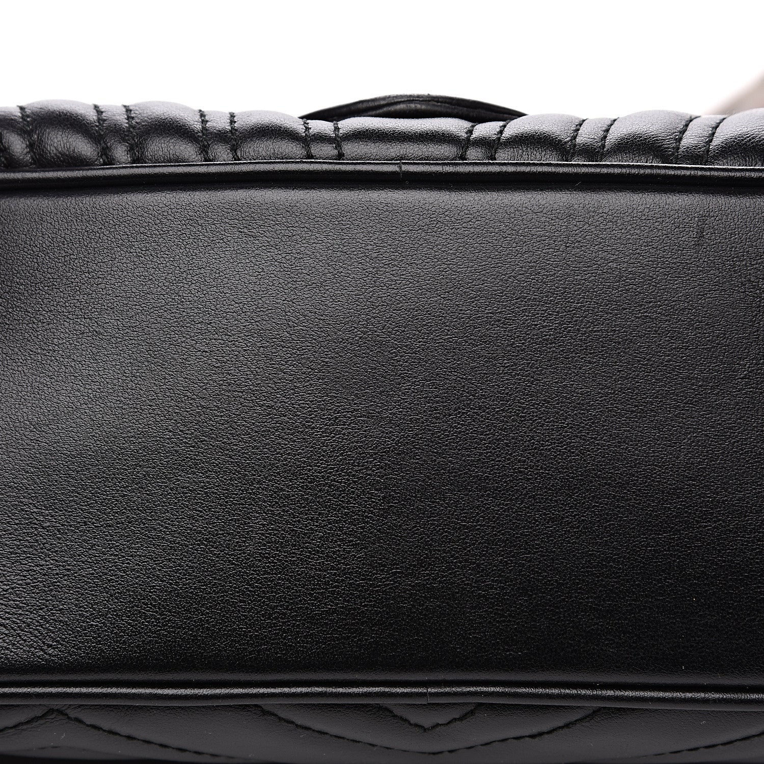 Gucci Calfskin Matelasse Sylvie Web Small GG Marmont Top Handle Shoulder Bag Black 14 of 16