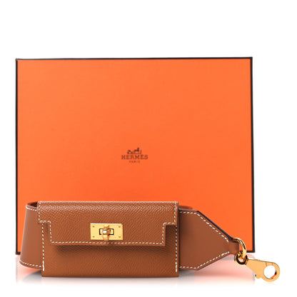 Hermes Swift Epsom Pocket Kelly Shoulder Strap Gold 8 of 8