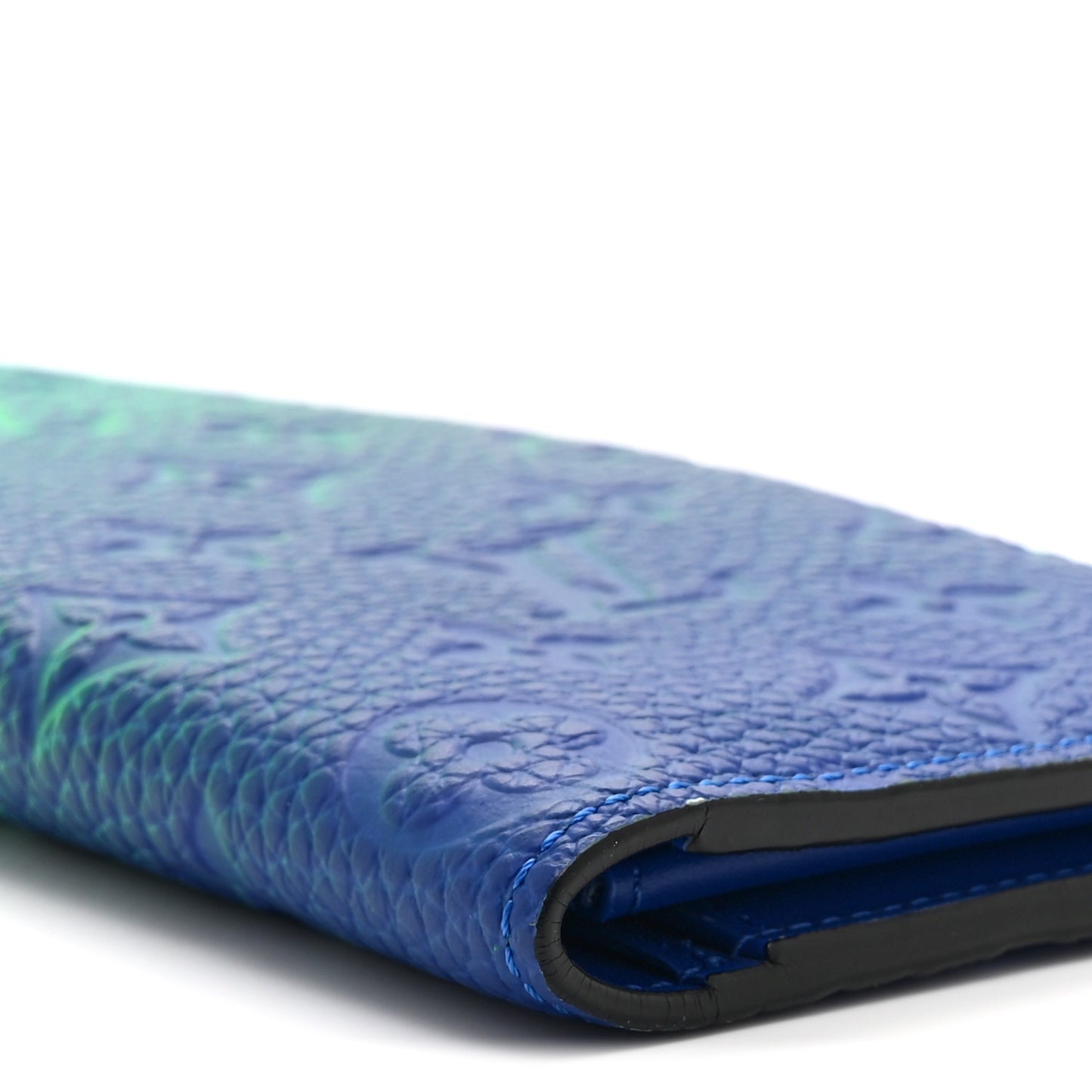 Taurillon Illusion Brazza Wallet Bleu Vert