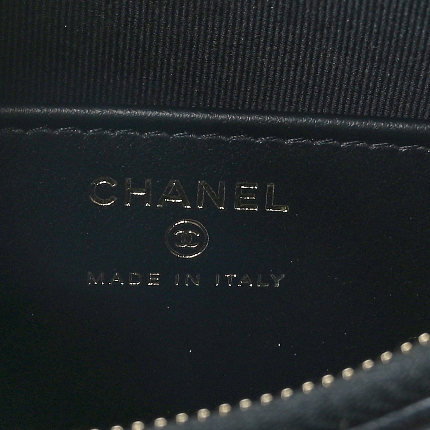 Crumpled Calfskin Quilted Braided CC Small Hobo Black