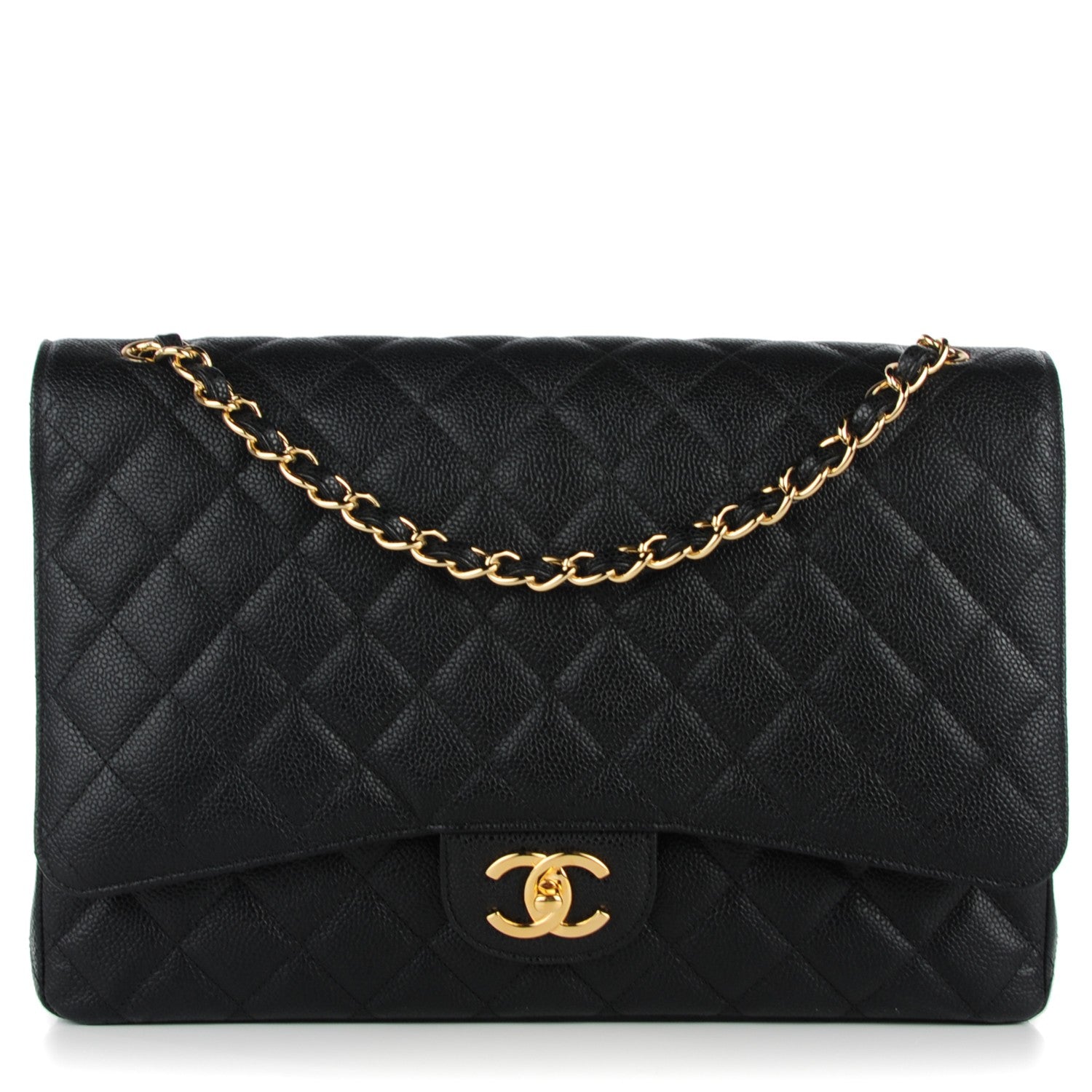 Chanel Caviar Quilted Maxi Double Flap Black 1 of 8