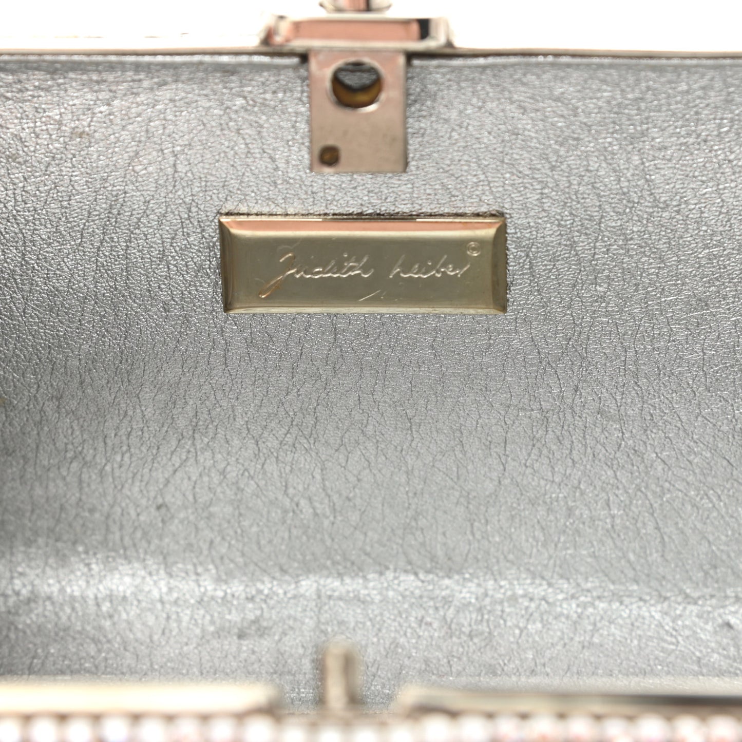Swarovski Crystal Minaudiere Clutch Silver