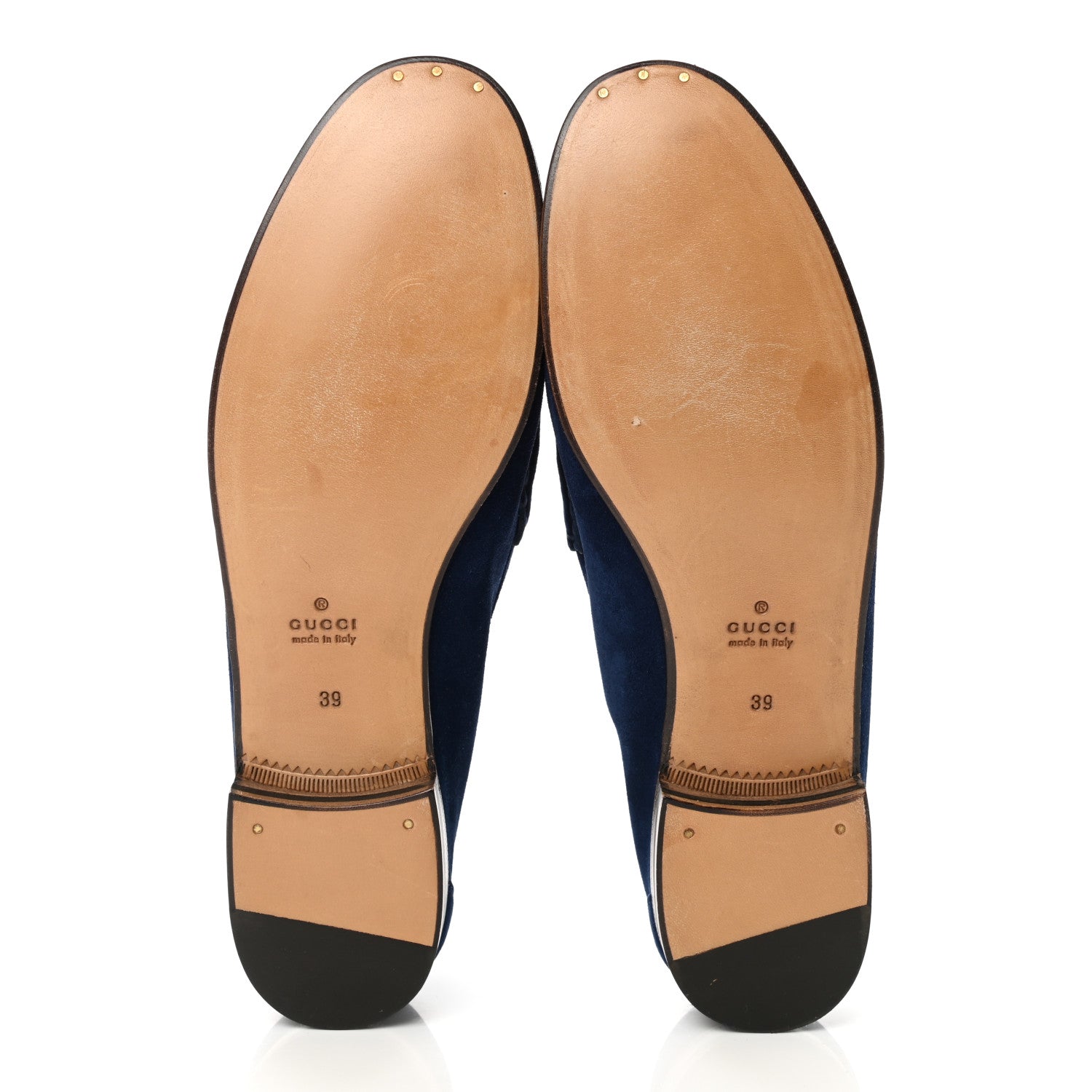 Gucci Suede Calfskin Womens 1953 Horsebit Loafers 39 Cobalt Blue 3 of 10