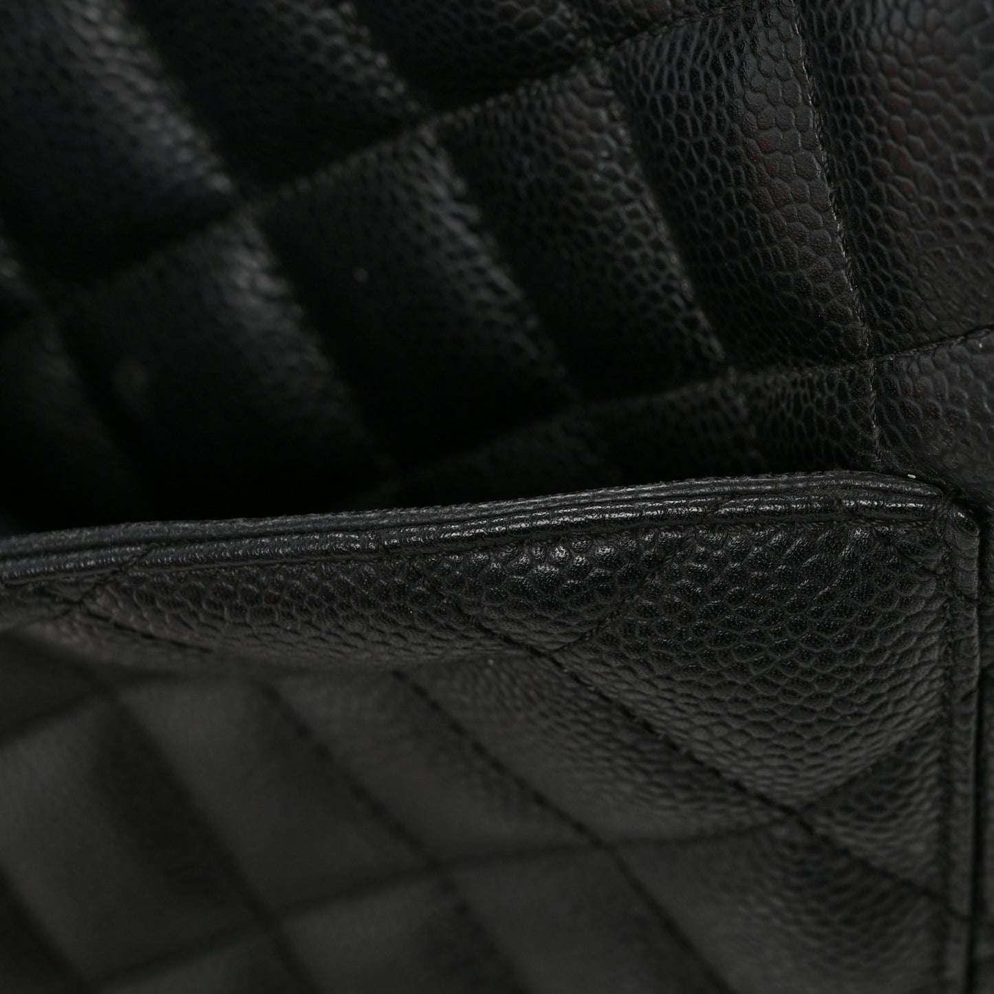 Caviar Quilted Grand Shopping Tote GST Black