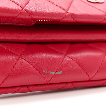 Chanel Lambskin Quilted CC Beauty Clutch Red 7 of 8