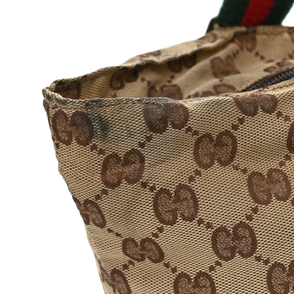 Gucci GG Monogram Small Web Handle Bucket Tote Dark Brown 13 of 15