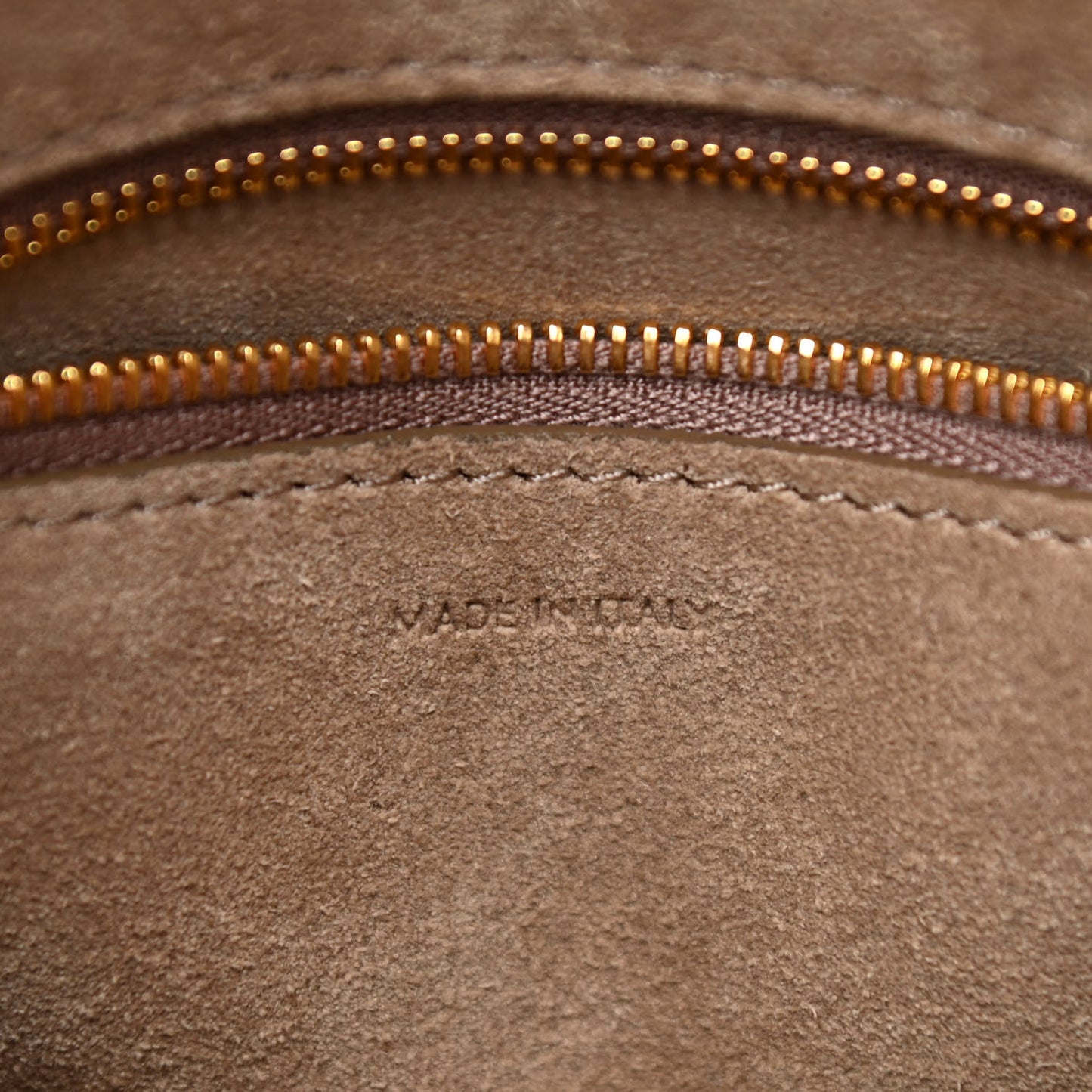 Soft Grained Calfskin Small Sangle Bucket Bag Taupe