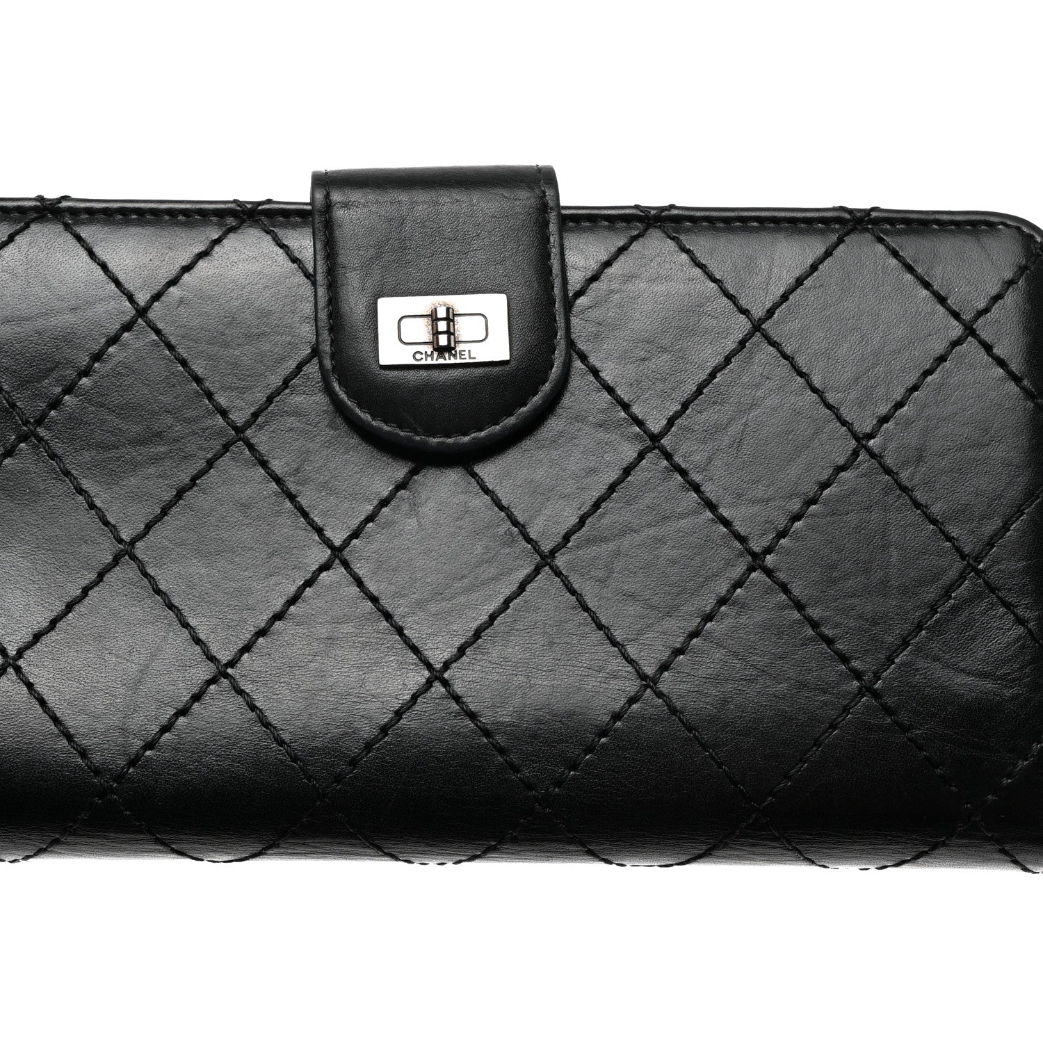 Chanel Lambskin Stitched Mademoiselle French Wallet Black 12 of 15