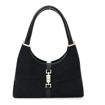Gucci Monogram Bardot Shoulder Bag Black 1 of 11