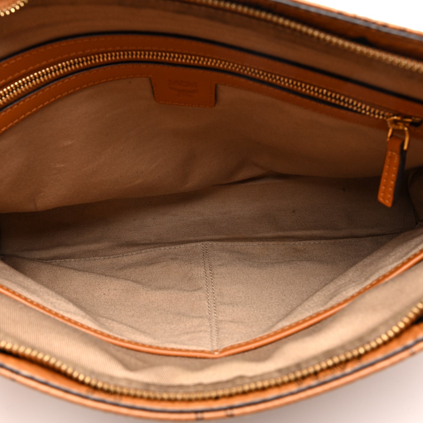 Visetos Large Zip Pouch Cognac