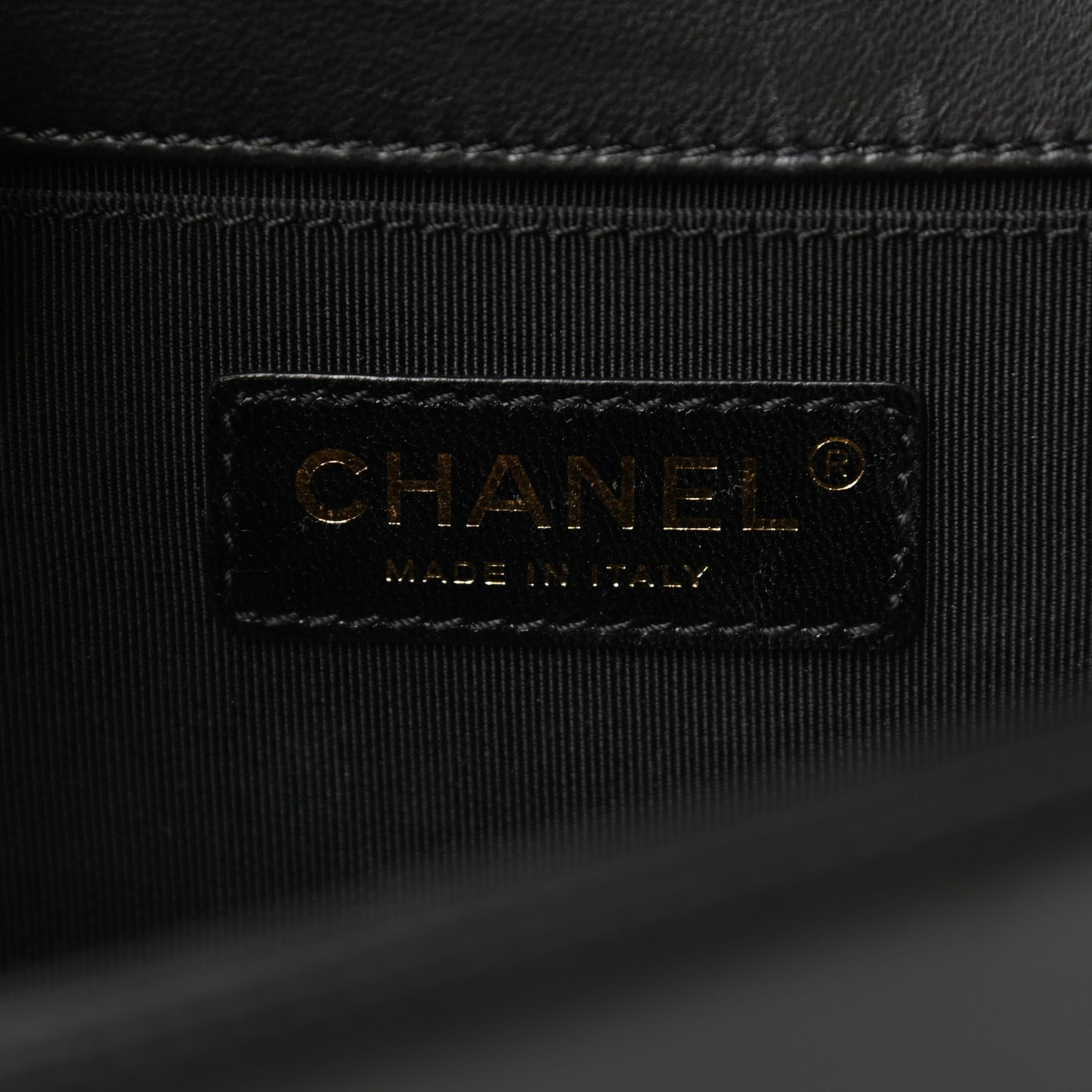 Lambskin Quilted Medium Boy Flap Black