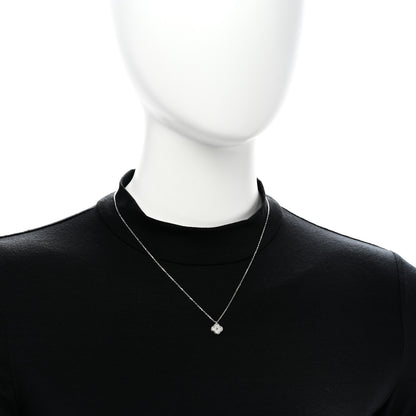 Van Cleef & Arpels 18K White Gold Diamond Sweet Alhambra Pendant Necklace 2 of 6