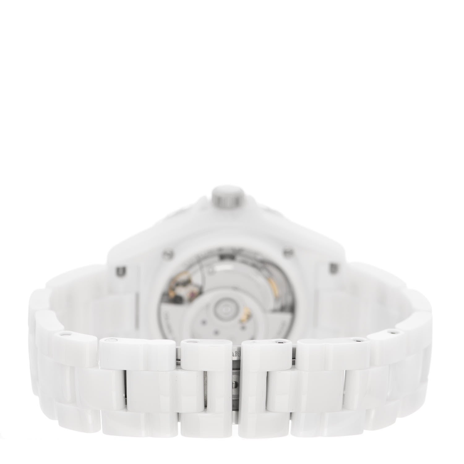 Chanel Stainless Steel Ceramic Diamond Bezel 38mm J12 Automatic Watch White 3 of 5