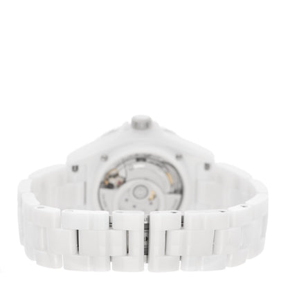 Chanel Stainless Steel Ceramic Diamond Bezel 38mm J12 Automatic Watch White 3 of 5