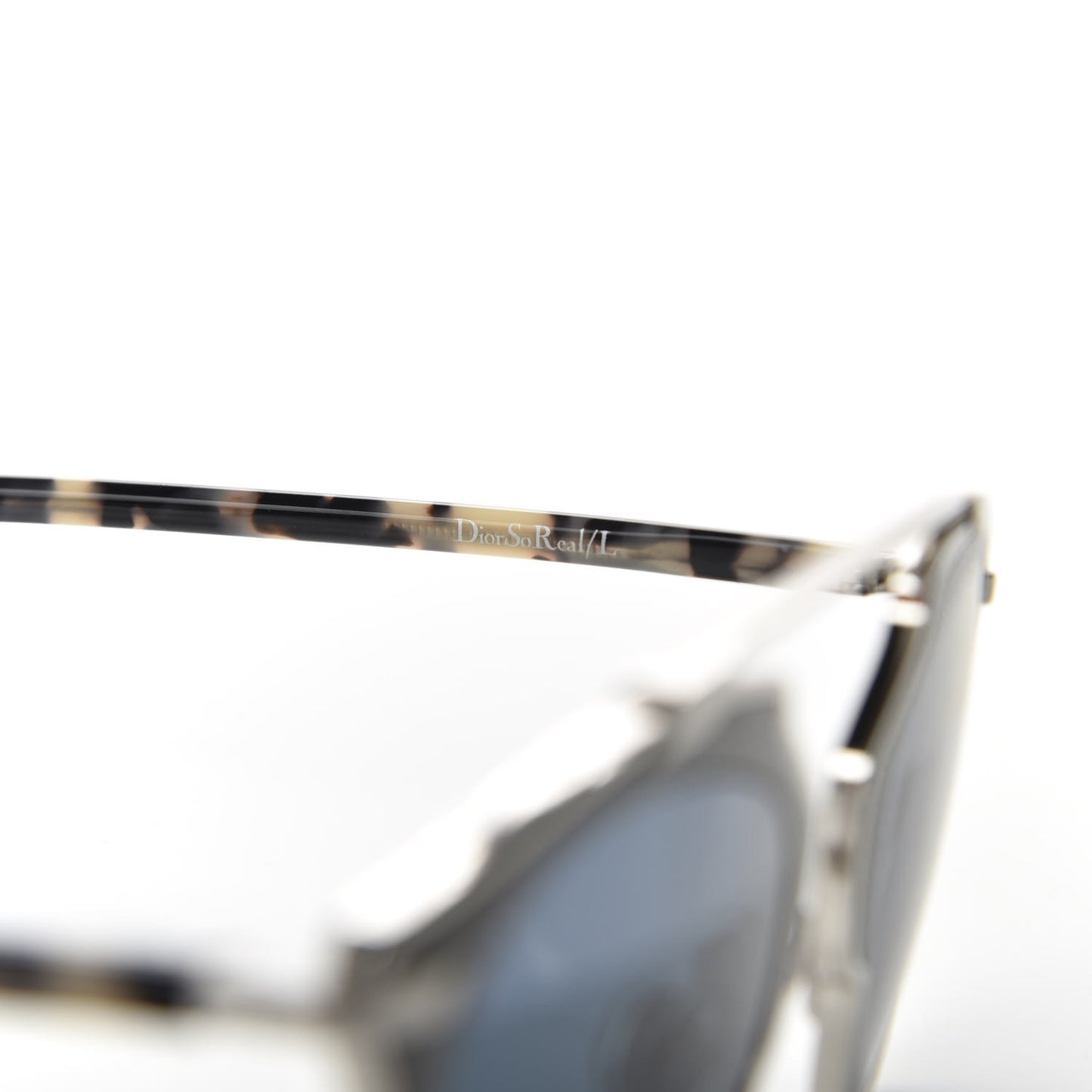 Metal Lambskin Mirrored So Real Sunglasses Blue Tortoise