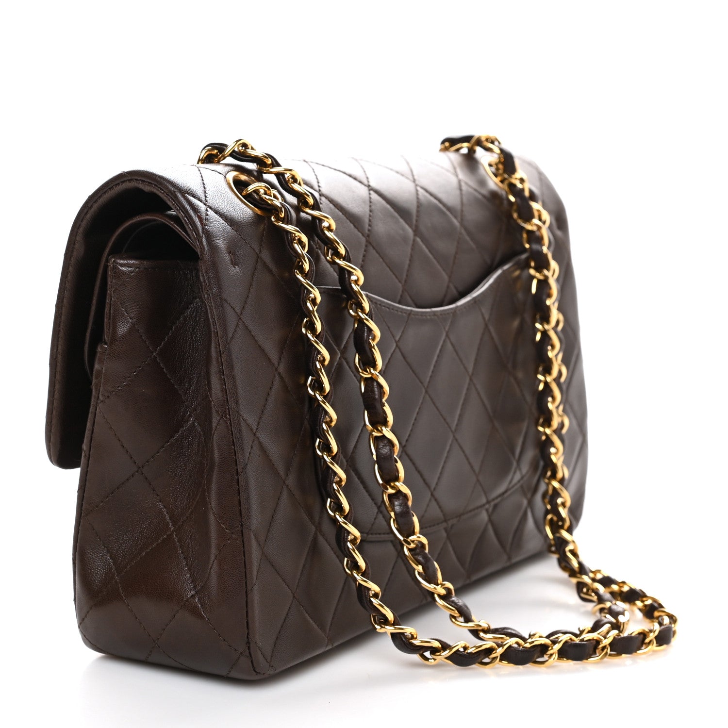 Chanel Lambskin Quilted Medium Double Flap Brown 2 of 11