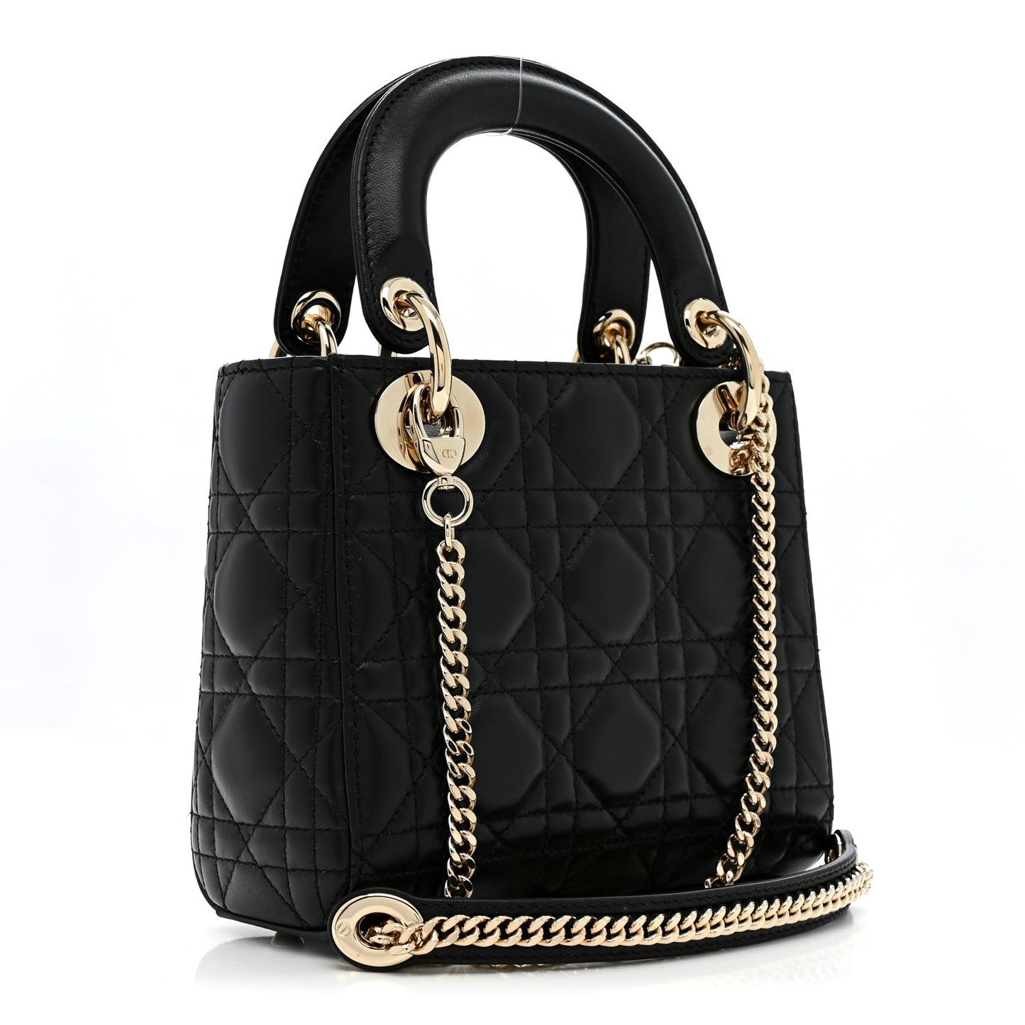 Lambskin Cannage Mini Lady Dior Black