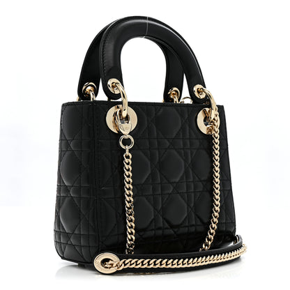 Christian Dior Lambskin Cannage Mini Lady Dior Black 3 of 13