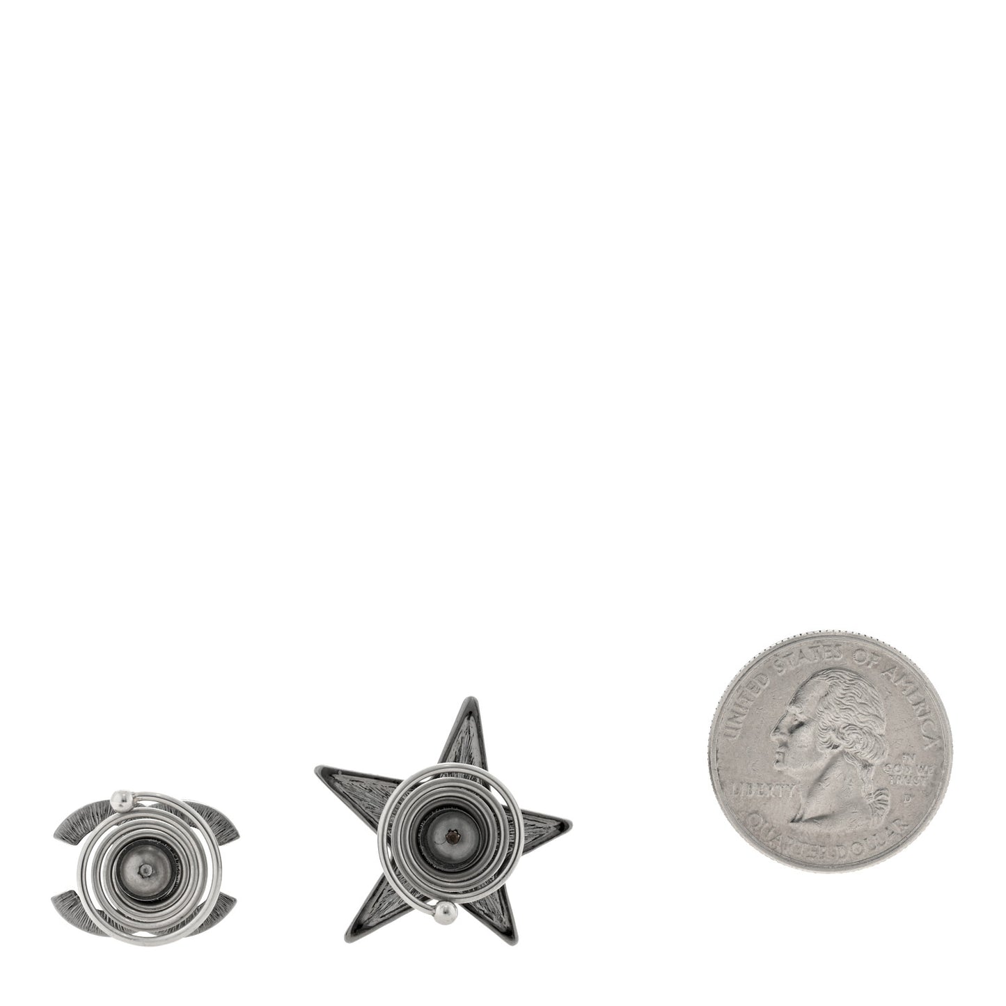 Crystal CC Star Hair Accessory Set Silver