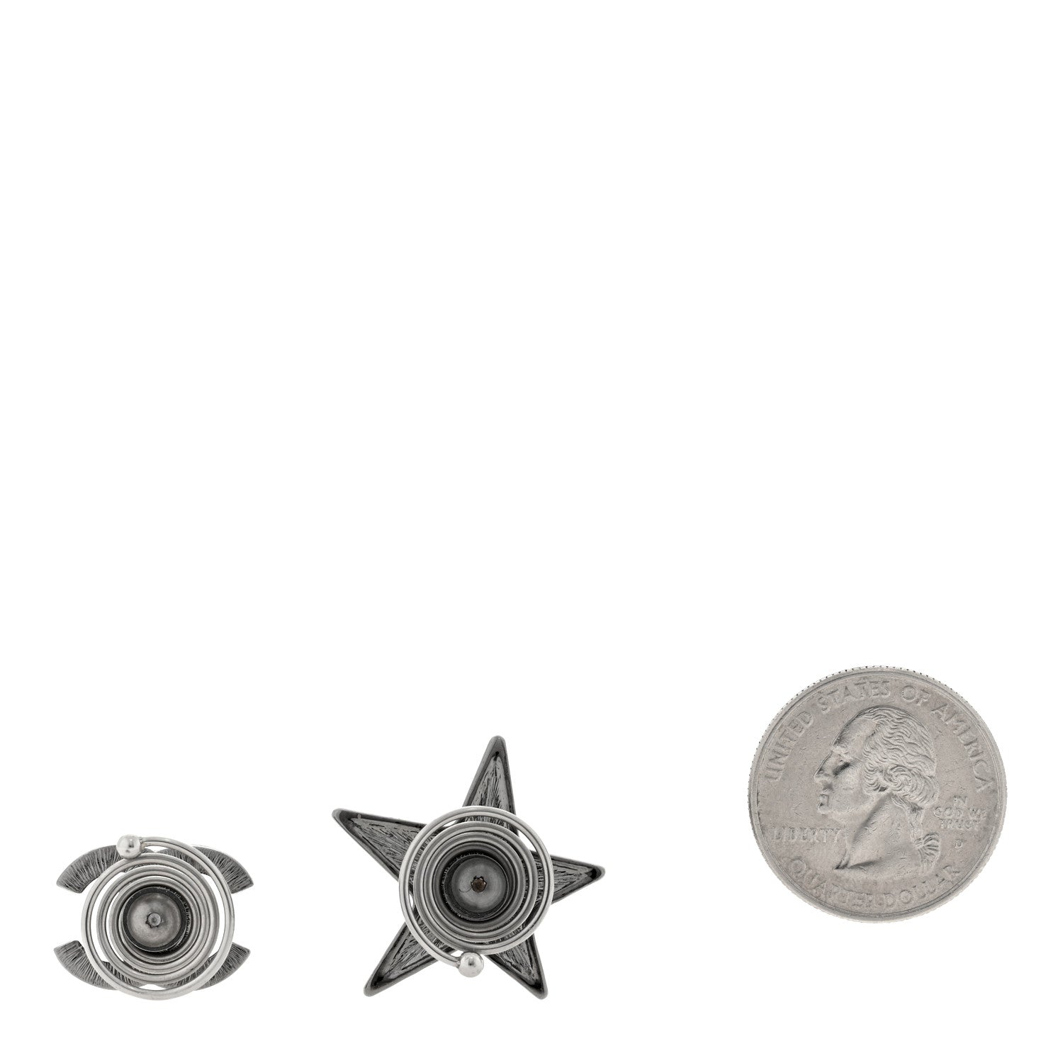 Chanel Crystal CC Star Hair Accessory Set Silver 2 of 3