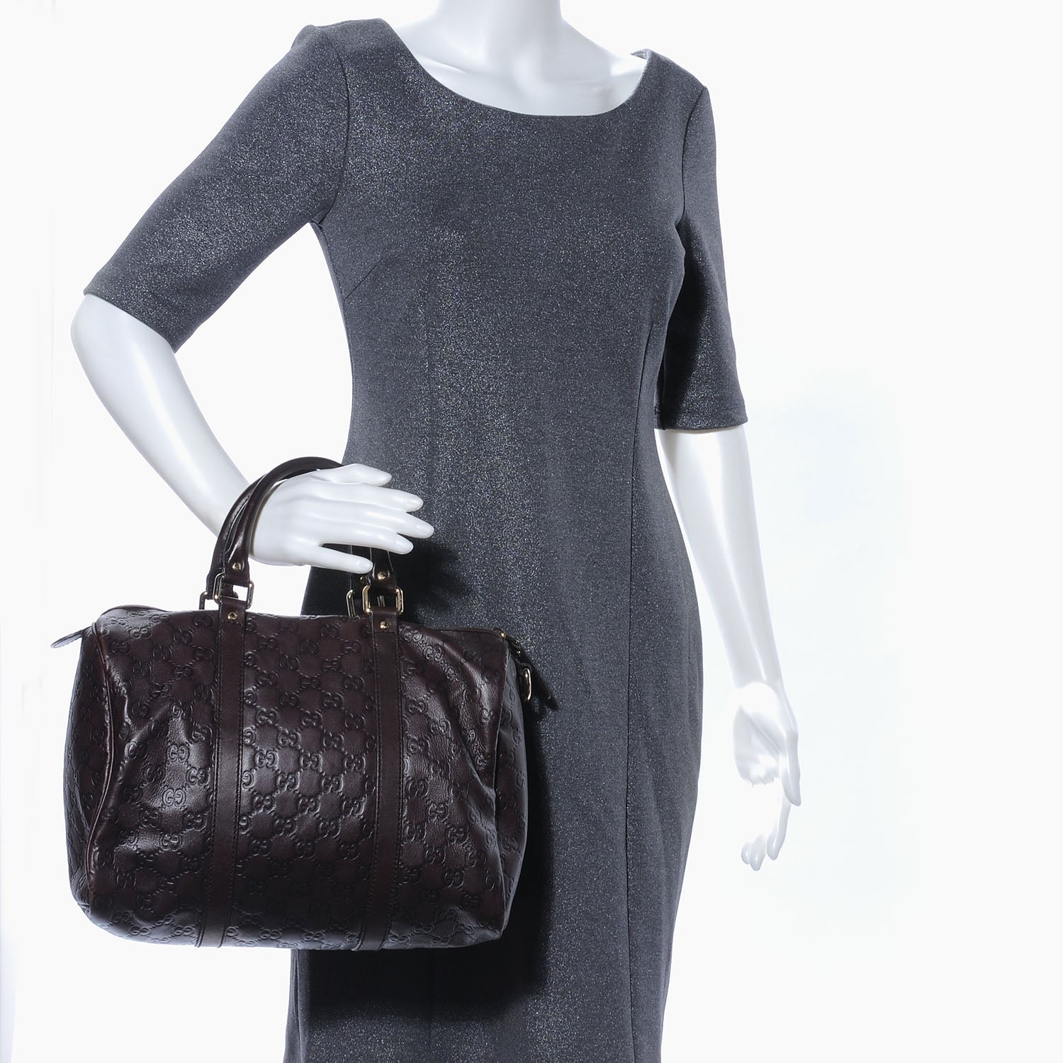 Gucci Guccissima Medium Joy Boston Brown 2 of 8