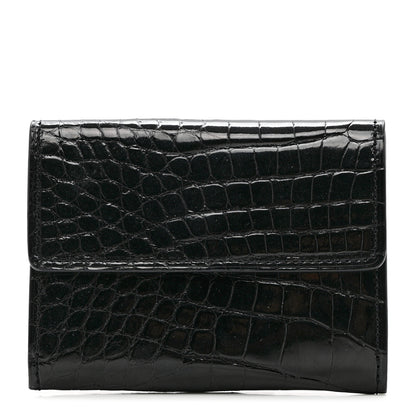 Louis Vuitton Shiny Alligator Ludlow Wallet Black 1 of 11