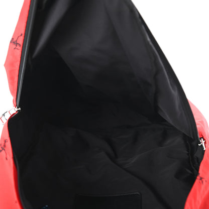 Alexander McQueen Nylon Dancing Skeleton Backpack Red 5 of 10