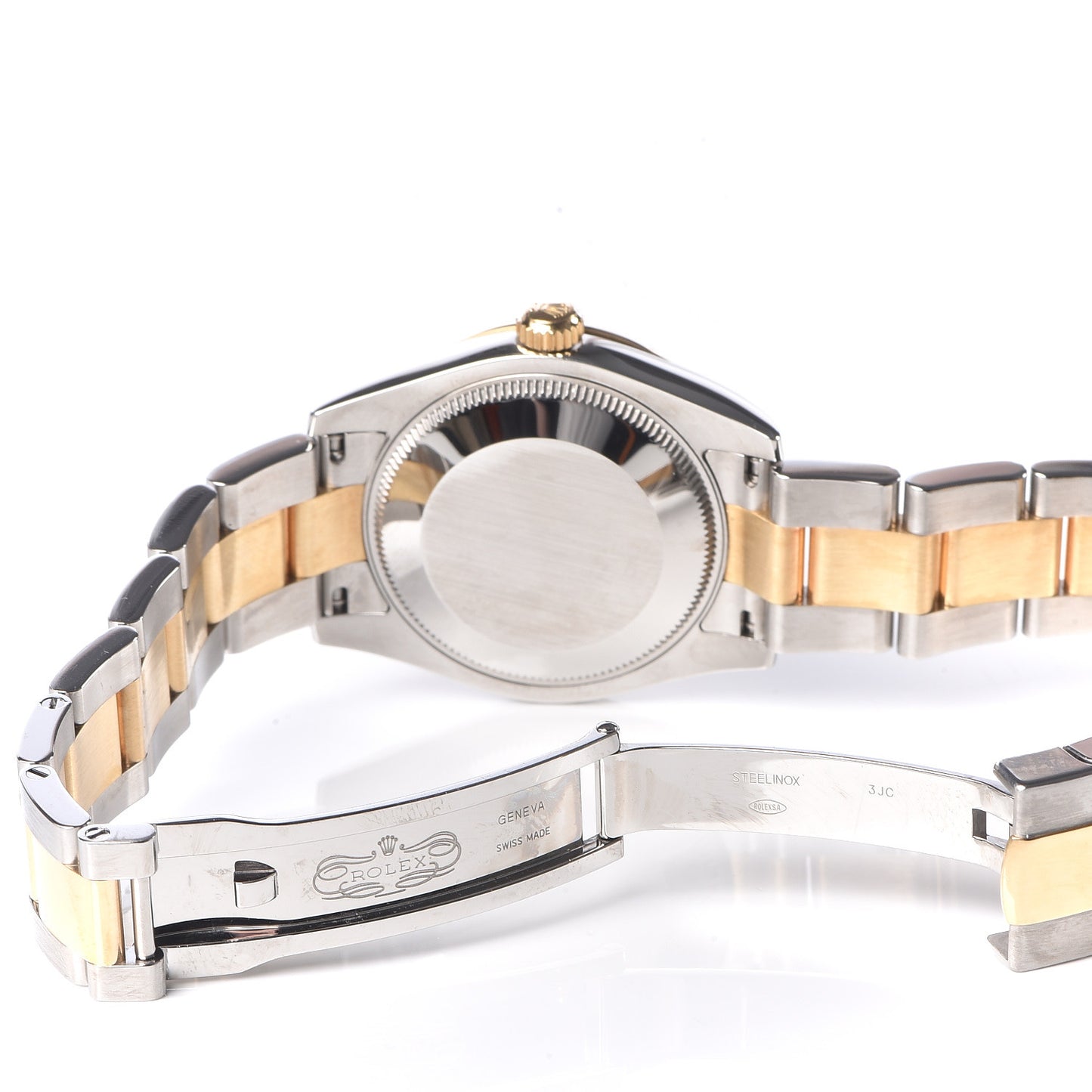 Stainless Steel 18K Yellow Gold Diamond 31mm Oyster Perpetual Datejust Watch Silver Roman 178343